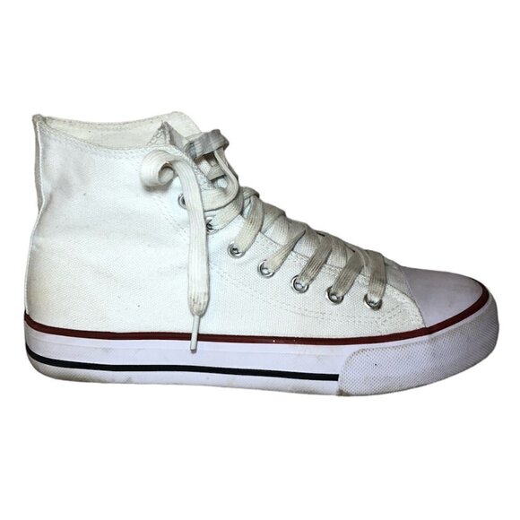 Hi-Top Sneakers Women's Size 6 White High Top Shoes Laces - Picture 10 of 10
